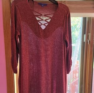 Apt 9 maroon dress
